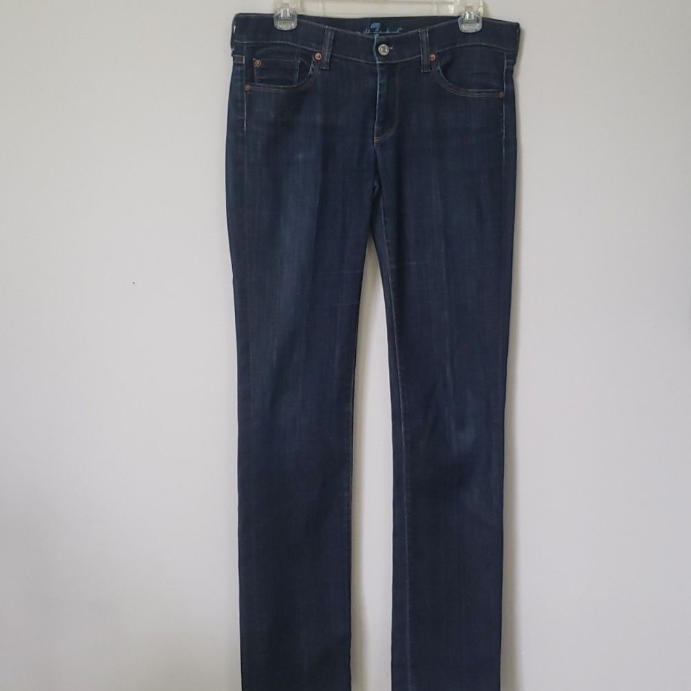 Classic 7 for all Mankind Jeans Womens 29 Straight Leg Tall Long Made in USA